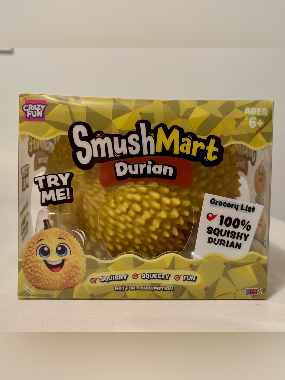 Crazy Fun RMS Durian Fruit Squishy Toy Smushmart